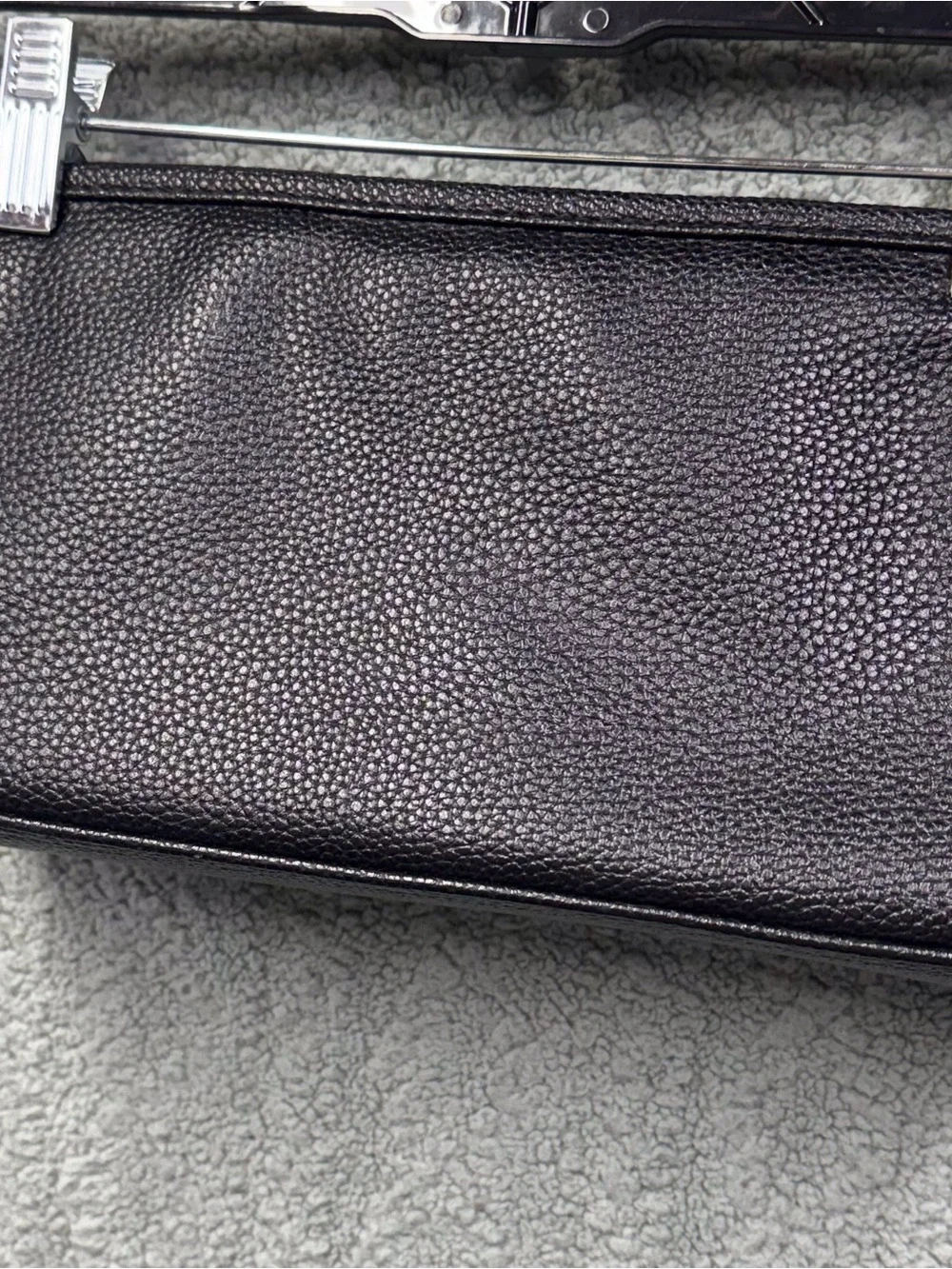 Itzy Ritzy Tri-Panel Pebble Leather Baby Bag – Black, White & Brown